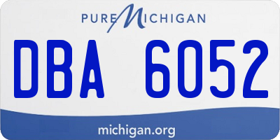 MI license plate DBA6052