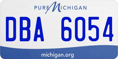 MI license plate DBA6054