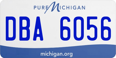 MI license plate DBA6056
