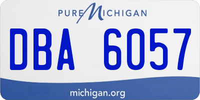 MI license plate DBA6057