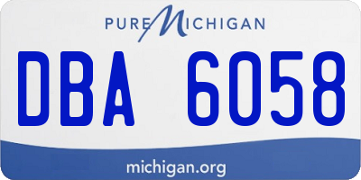 MI license plate DBA6058