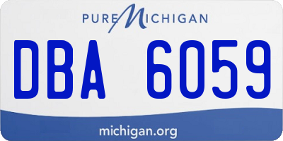 MI license plate DBA6059