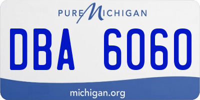 MI license plate DBA6060