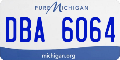 MI license plate DBA6064