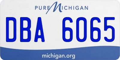 MI license plate DBA6065