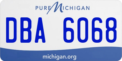 MI license plate DBA6068