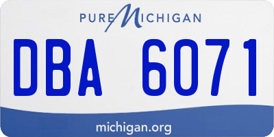 MI license plate DBA6071