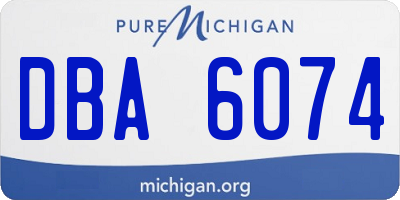 MI license plate DBA6074