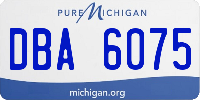 MI license plate DBA6075