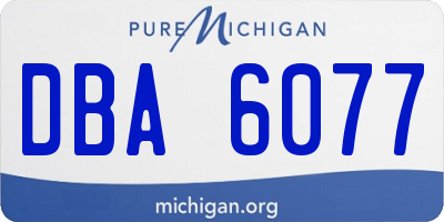 MI license plate DBA6077
