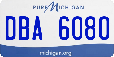 MI license plate DBA6080