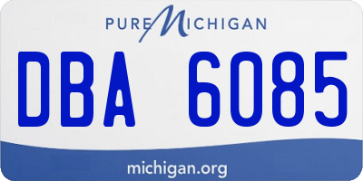 MI license plate DBA6085