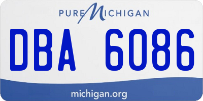 MI license plate DBA6086