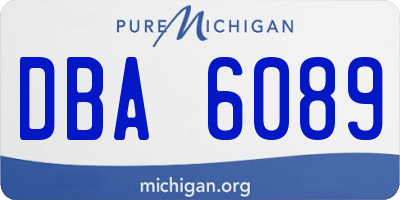 MI license plate DBA6089