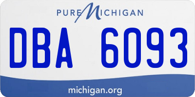 MI license plate DBA6093