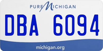 MI license plate DBA6094