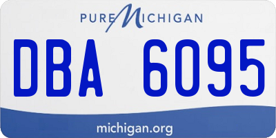 MI license plate DBA6095