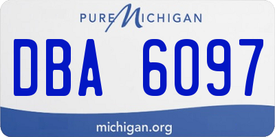 MI license plate DBA6097