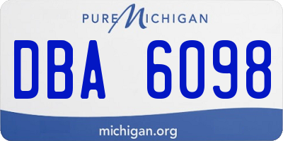 MI license plate DBA6098