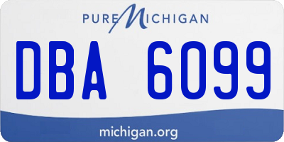 MI license plate DBA6099