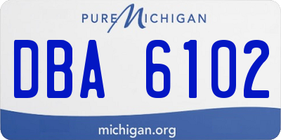 MI license plate DBA6102