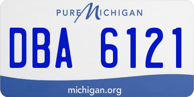 MI license plate DBA6121