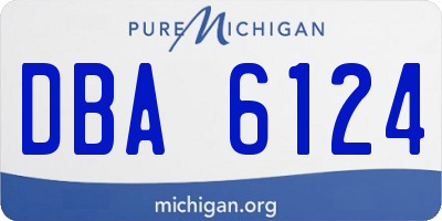 MI license plate DBA6124