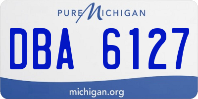 MI license plate DBA6127