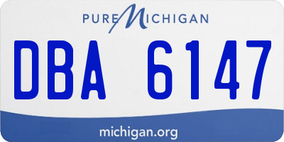 MI license plate DBA6147