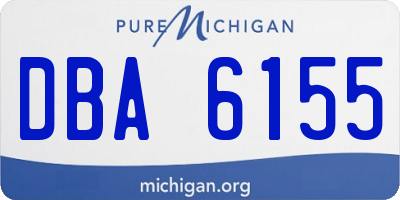MI license plate DBA6155