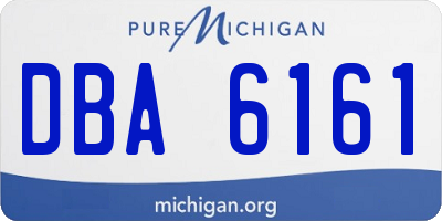 MI license plate DBA6161