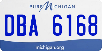 MI license plate DBA6168