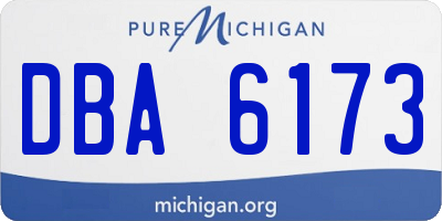 MI license plate DBA6173
