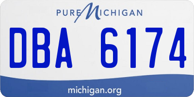 MI license plate DBA6174