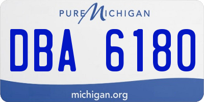 MI license plate DBA6180