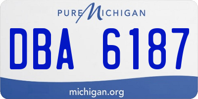 MI license plate DBA6187