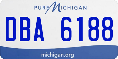 MI license plate DBA6188