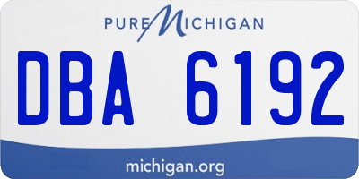 MI license plate DBA6192