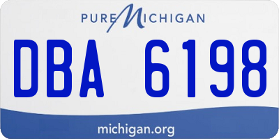 MI license plate DBA6198