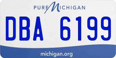 MI license plate DBA6199