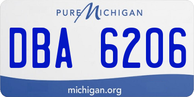 MI license plate DBA6206