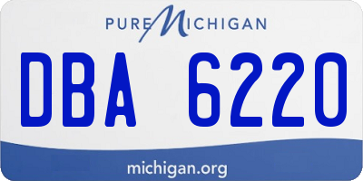 MI license plate DBA6220
