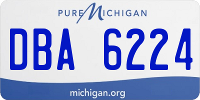 MI license plate DBA6224