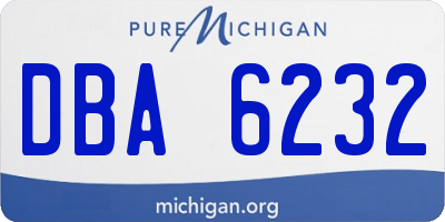 MI license plate DBA6232