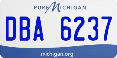 MI license plate DBA6237