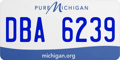 MI license plate DBA6239