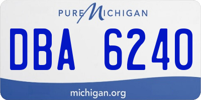 MI license plate DBA6240