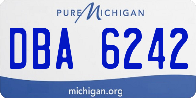 MI license plate DBA6242