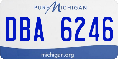MI license plate DBA6246
