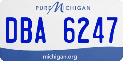 MI license plate DBA6247